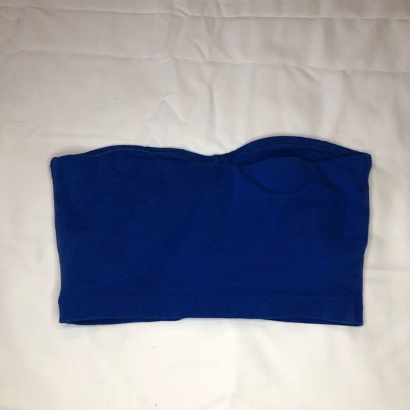 Blue Halter Crop Top - Picture 3 of 9